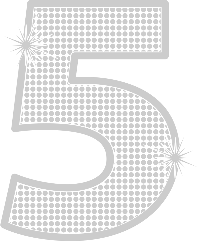 Number 5 vector