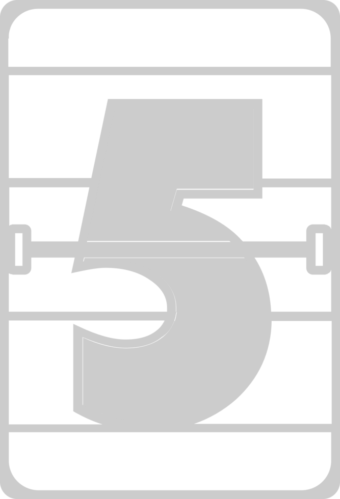 Number 5 vector