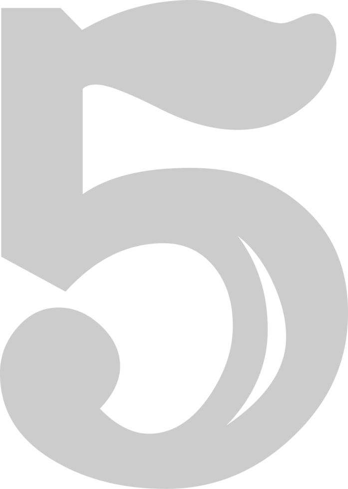 Number 5 vector