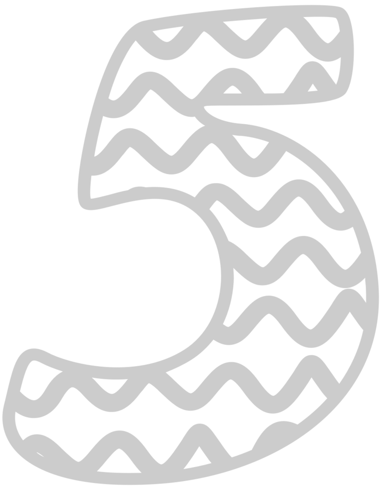 Number 5 vector