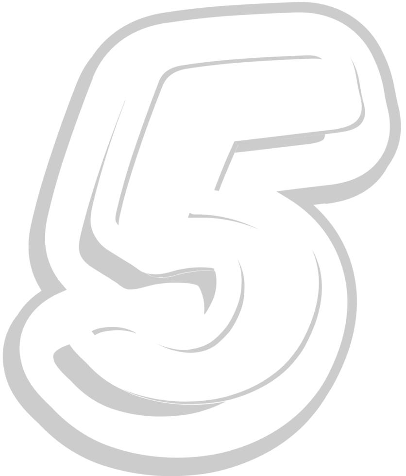 Number 5 vector