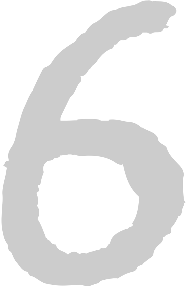Number 6 vector