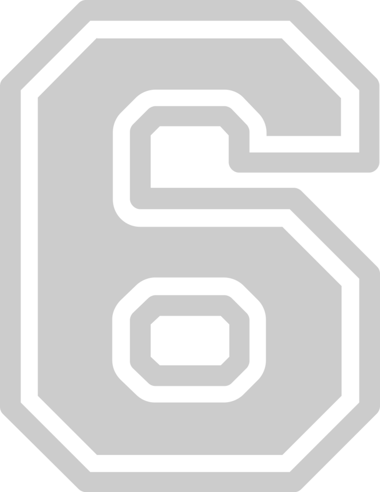 Number 6 vector
