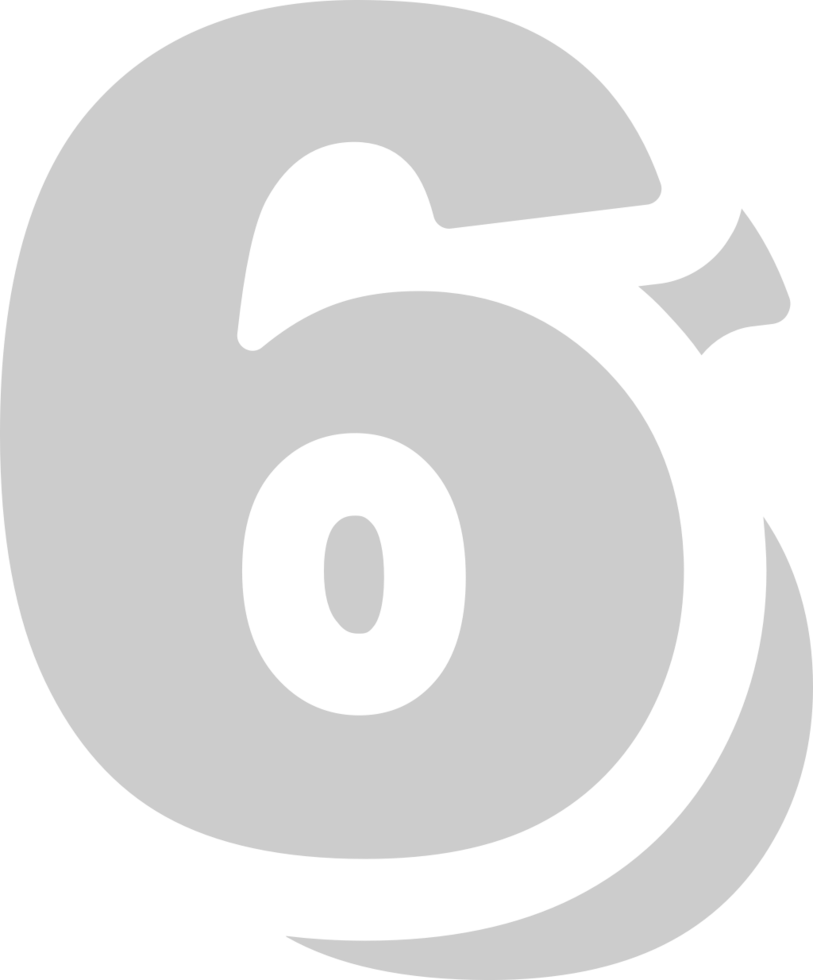 Number 6 vector
