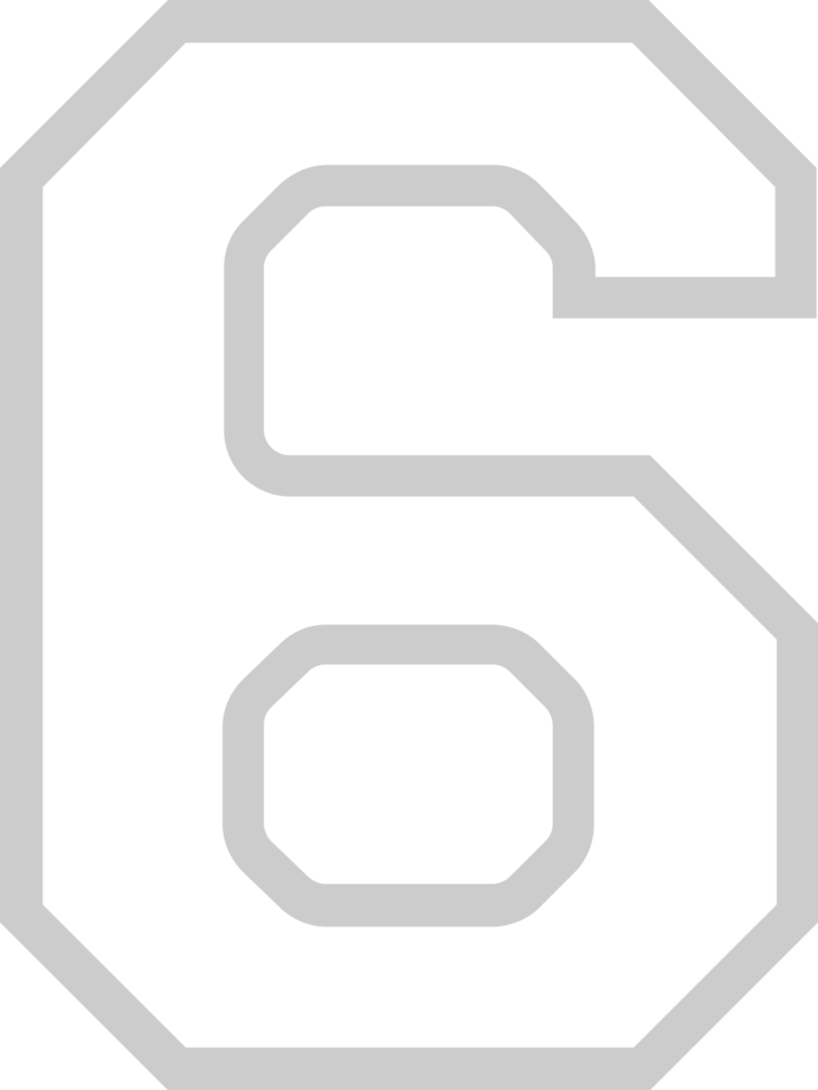 Number 6 vector