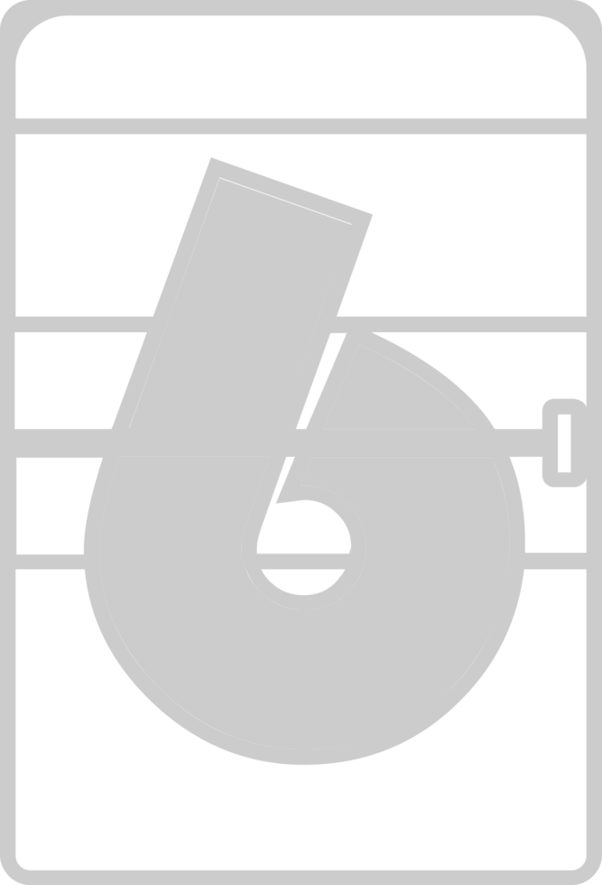 Number 6 vector