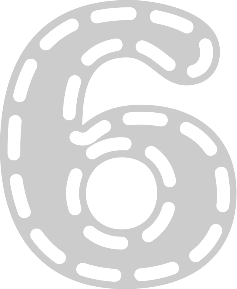 Number 6 vector