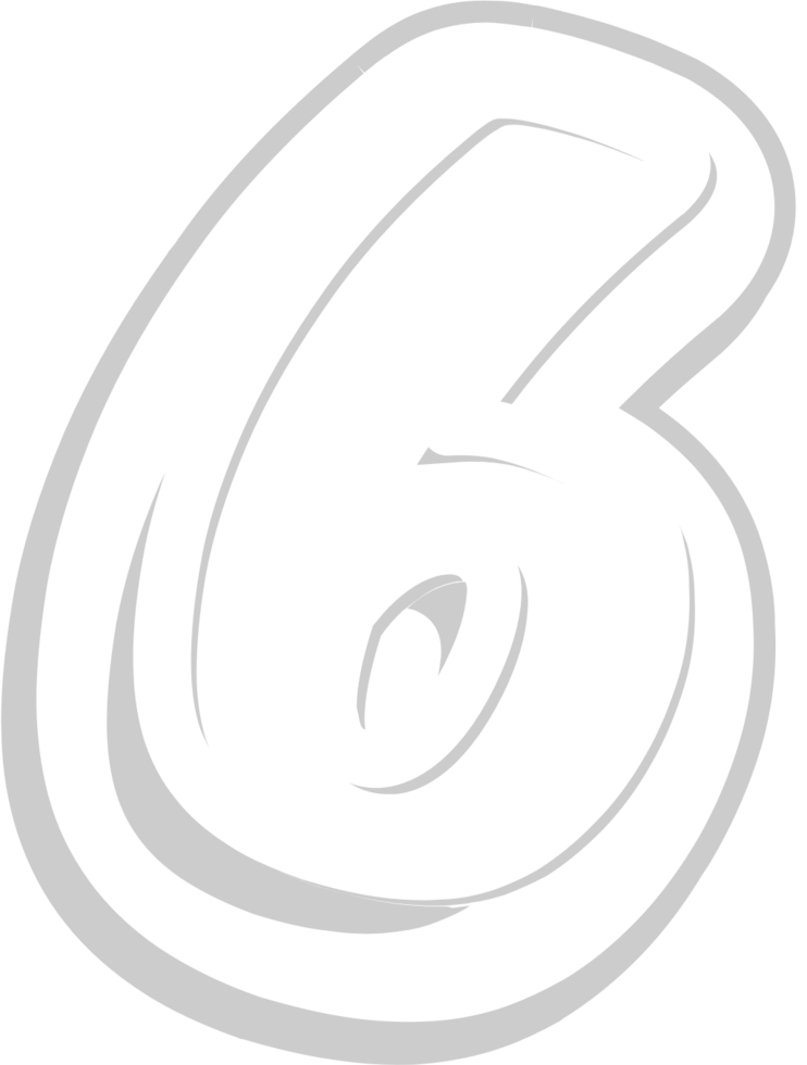 Number 6 vector