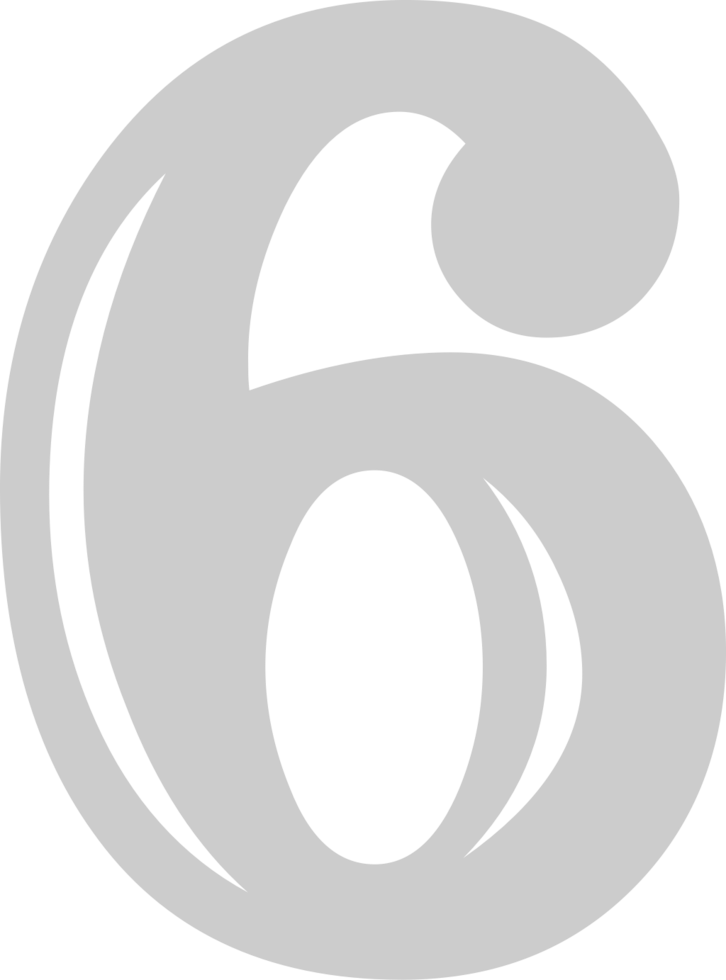 Number 6 vector