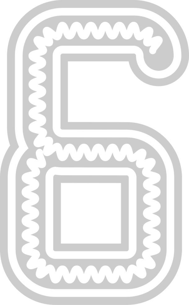 Number 6 vector