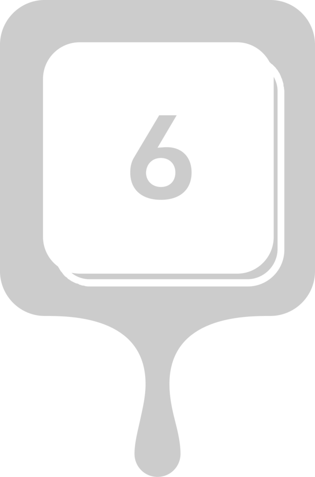 Number 6 vector