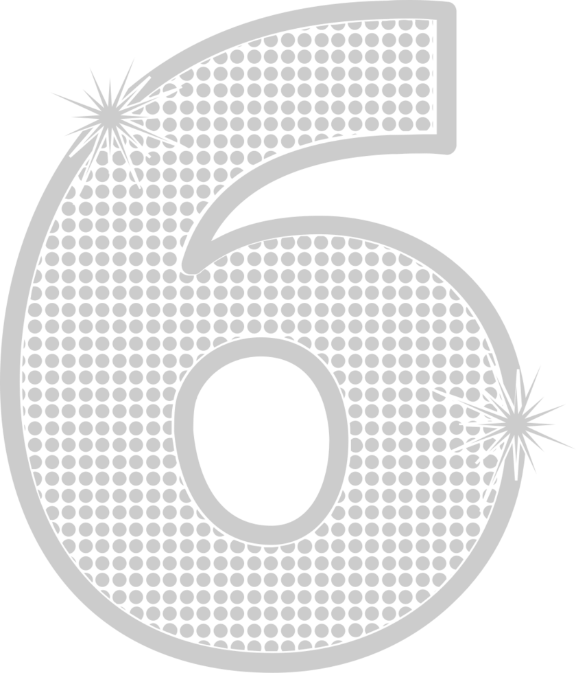 Number 6 vector