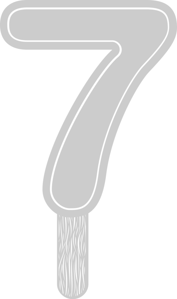 Number 7 vector