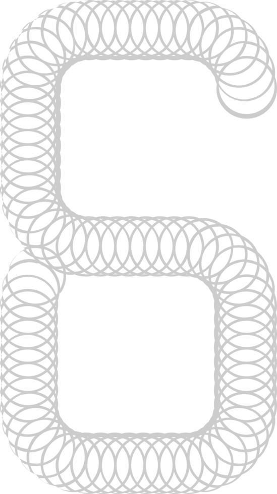 Number 6 vector