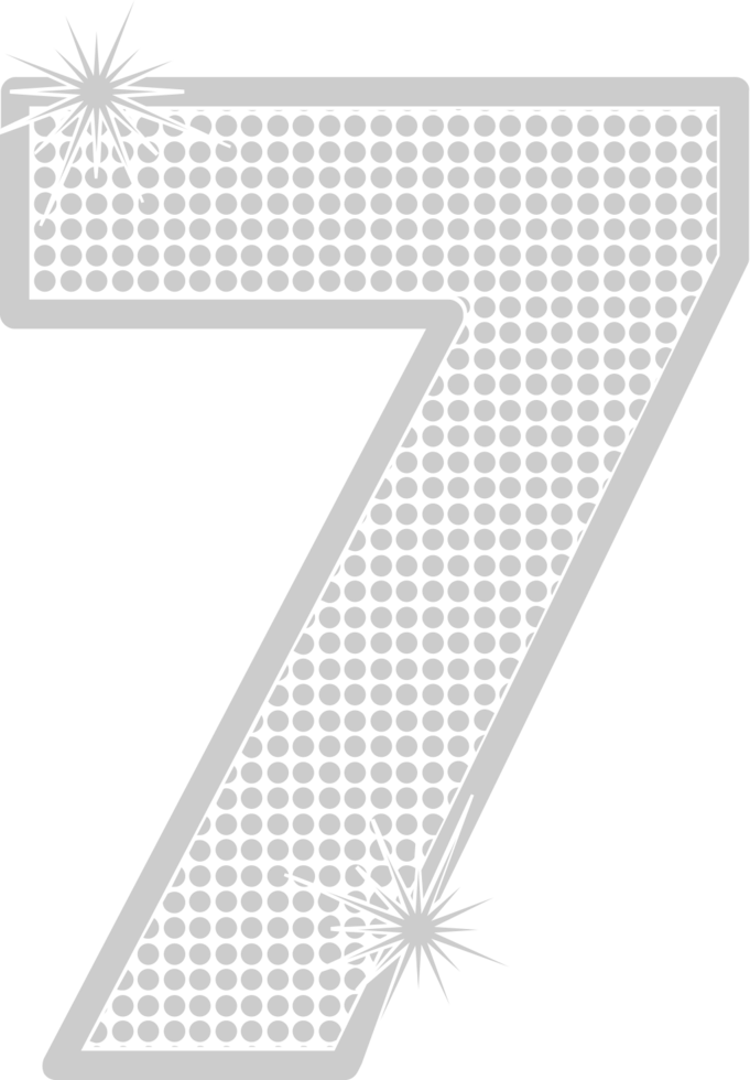 numero 7 vector