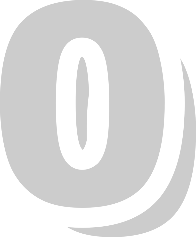 Number 0 vector