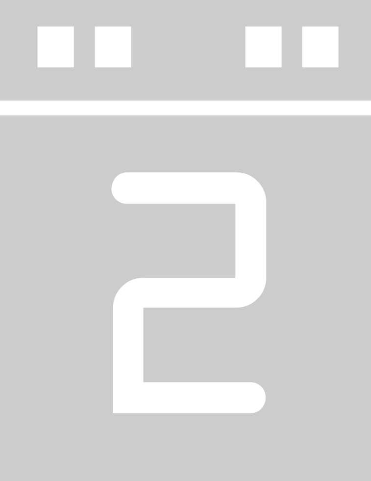 Number calendar 2 vector