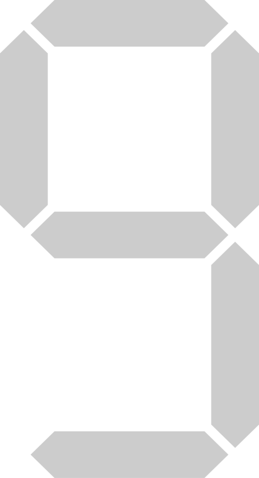 Number digital 9 vector