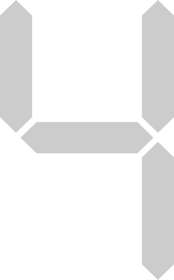 Number digital 4 vector