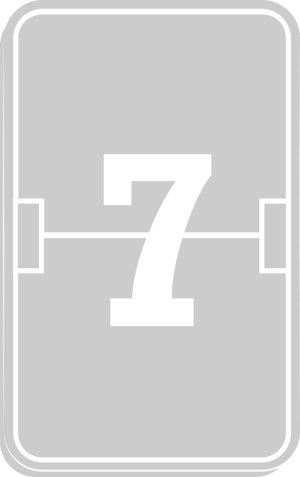 Number score 7 vector