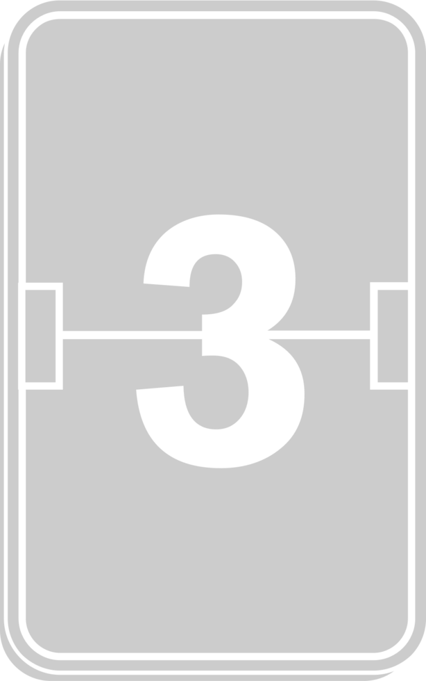 Number score 3 vector