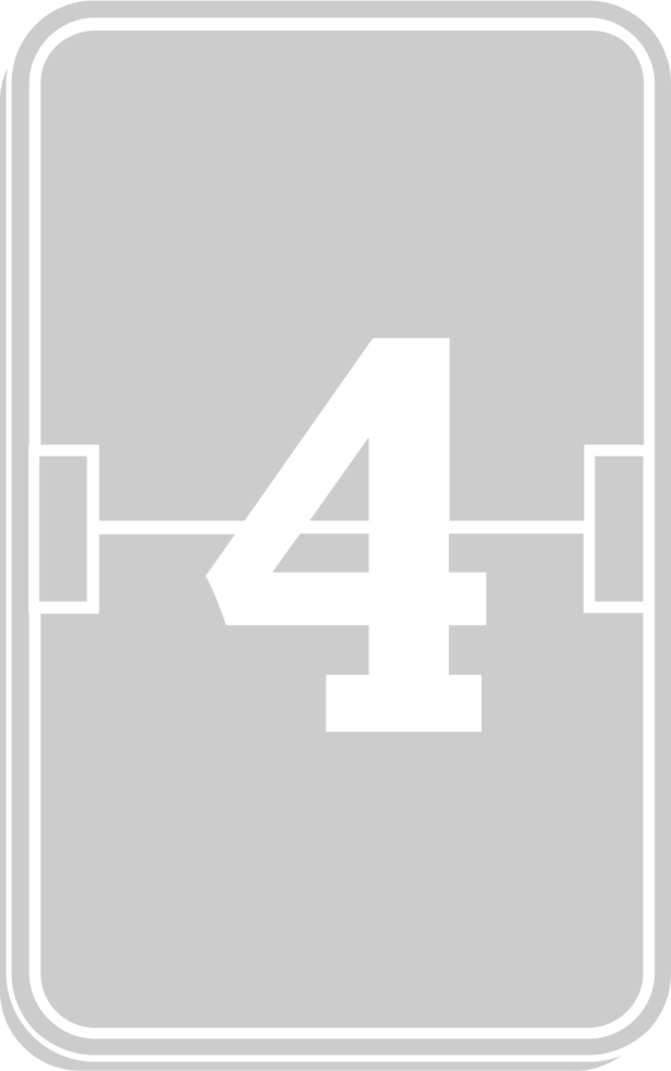 Number score 4 vector