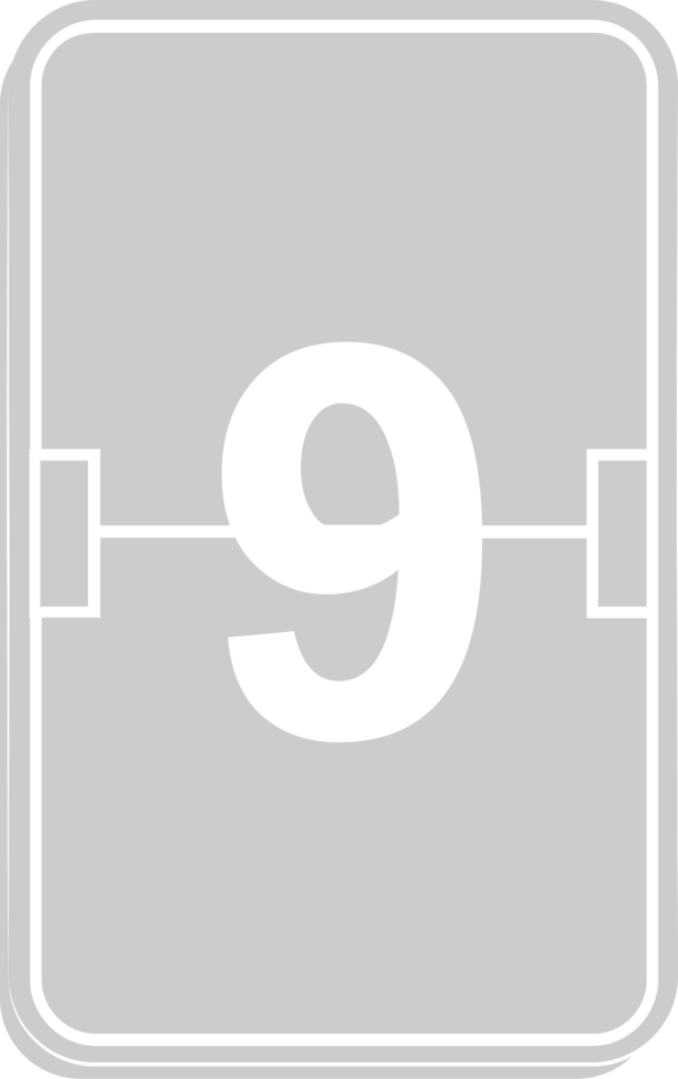 Number score 9 vector