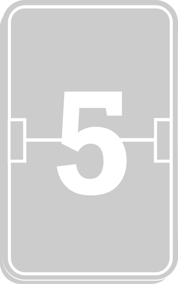 Number score 5 vector