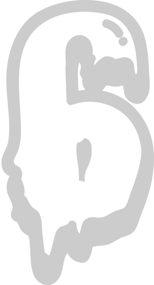 Number melted 6 vector