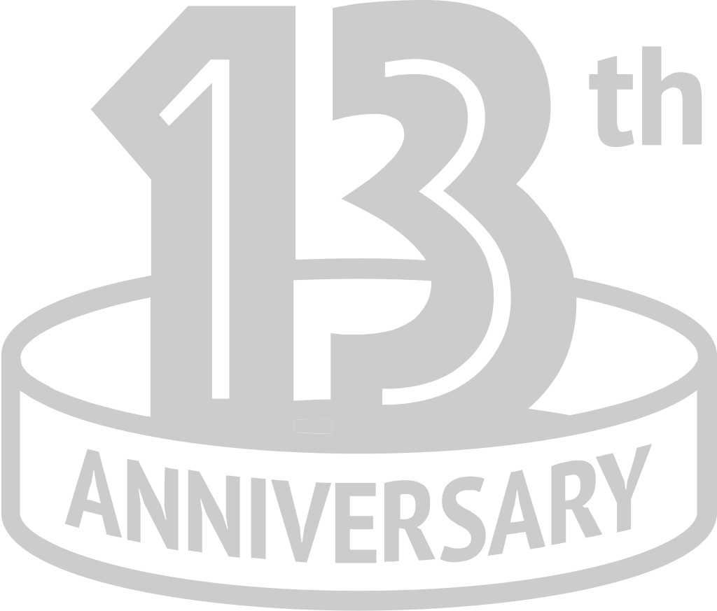 Number anniversary 13 vector