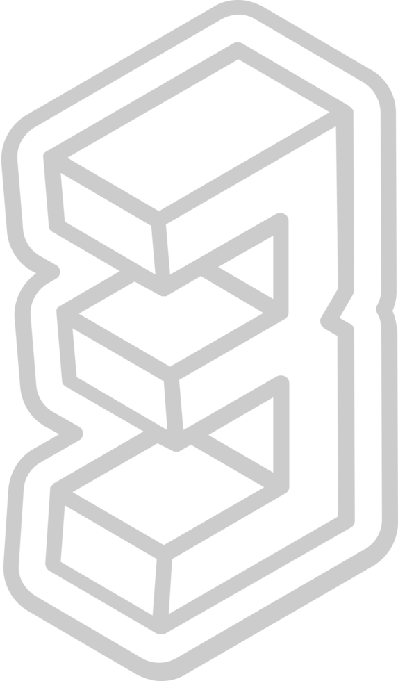 Number isometric 3d 3 vector