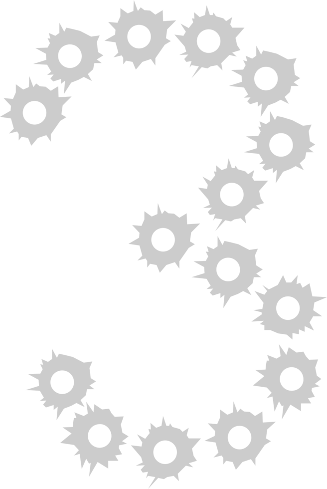 Number bullet hole 3 vector