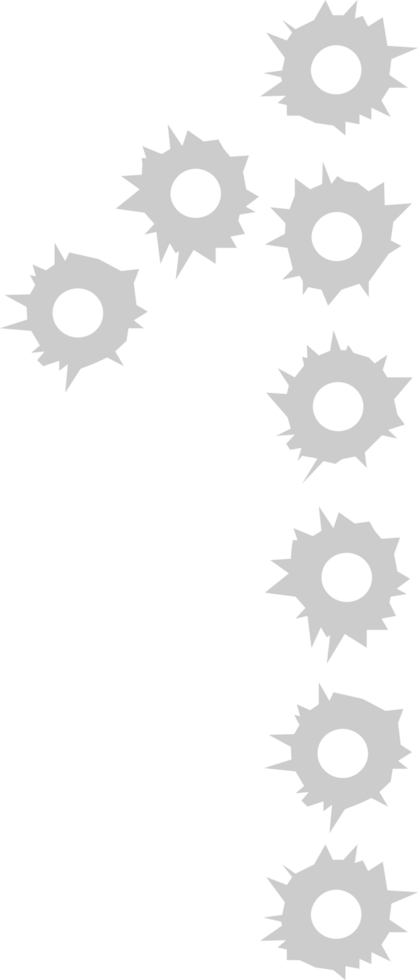 Number bullet hole 1 vector