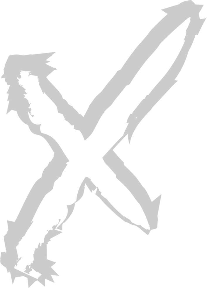X grunge vector