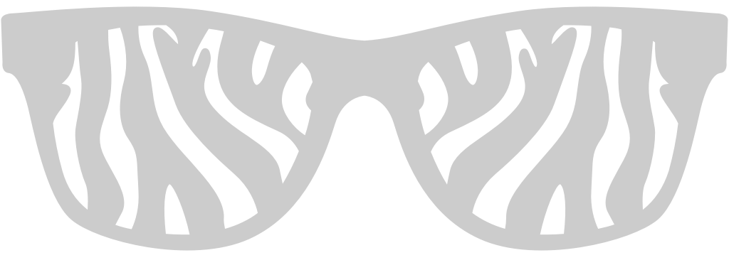 Sunglasses unique zebra vector