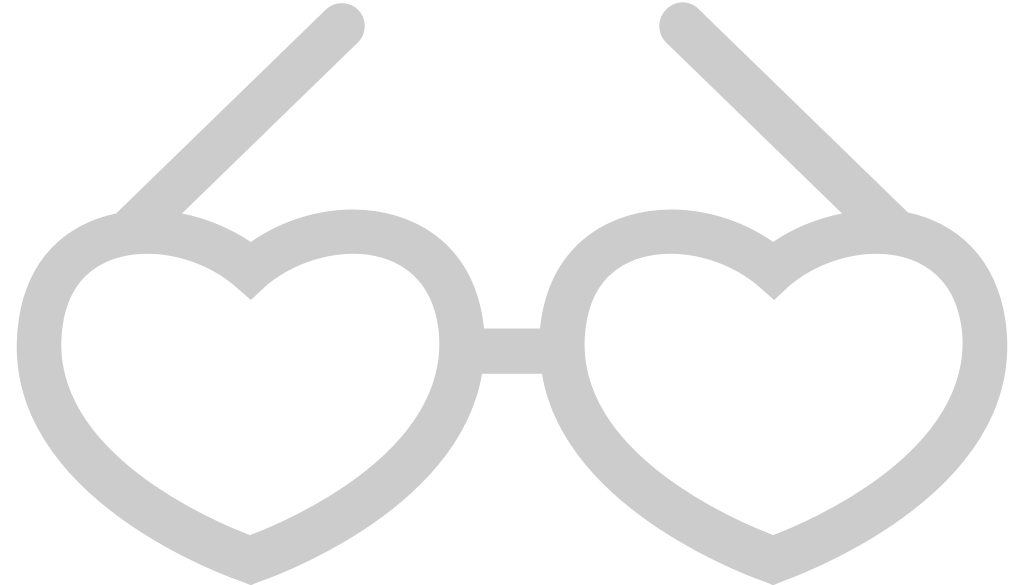 Sunglasses heart vector