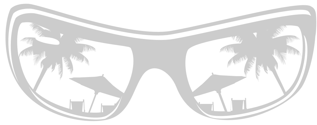Sunglasses unique beach vector