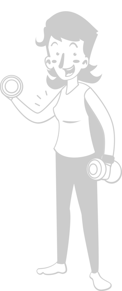 Workout female vector