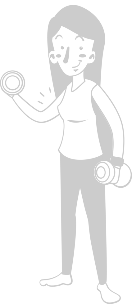 Workout female vector