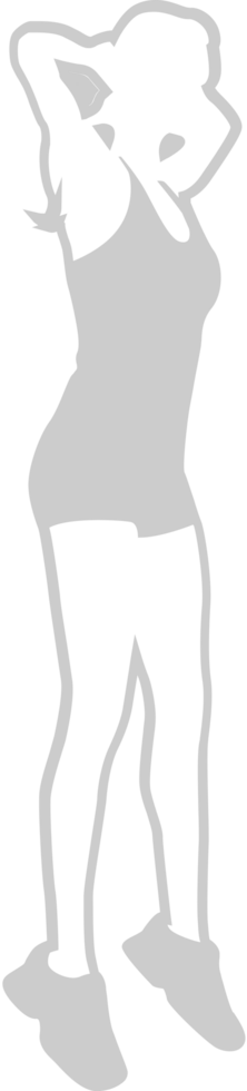 Workout female  vector