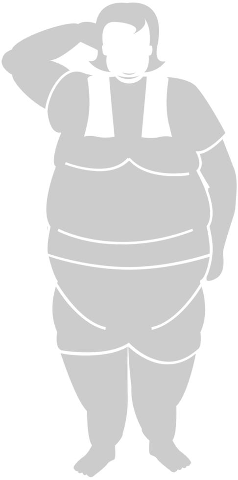 workout fat women vector