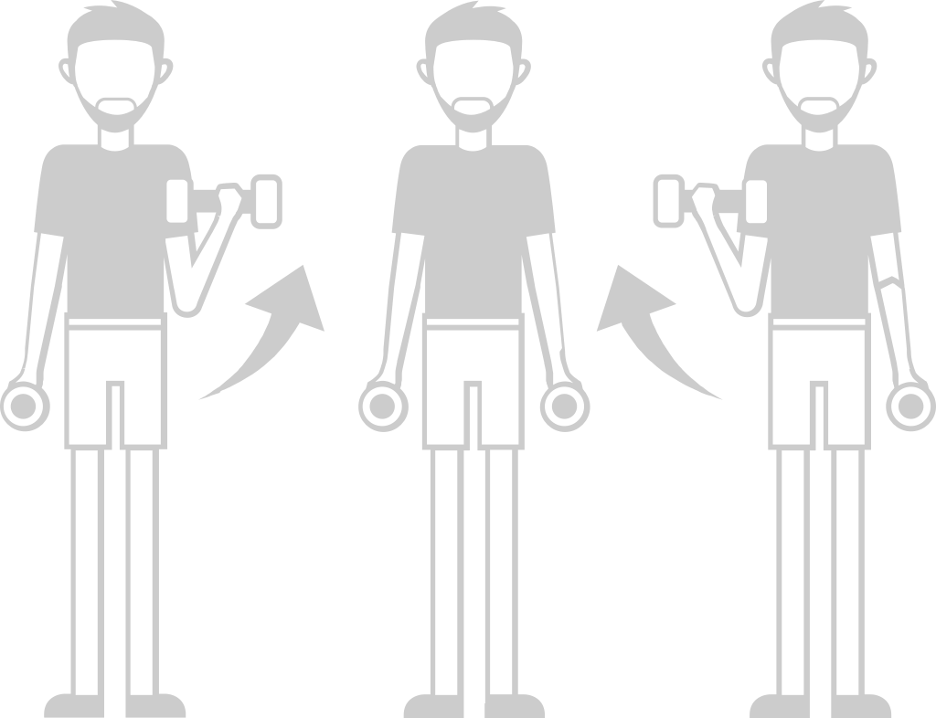 rutina de ejercicio levantar dumbell vector