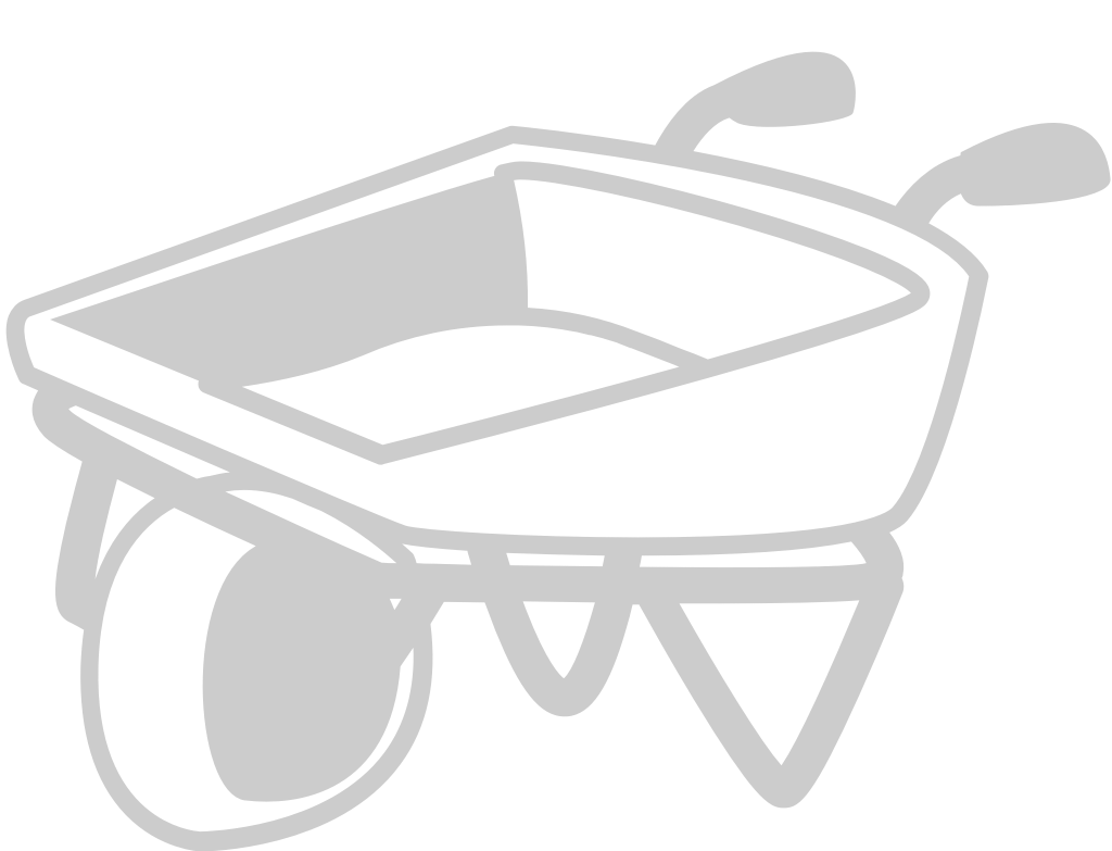 Farm tool wheel barrow vector