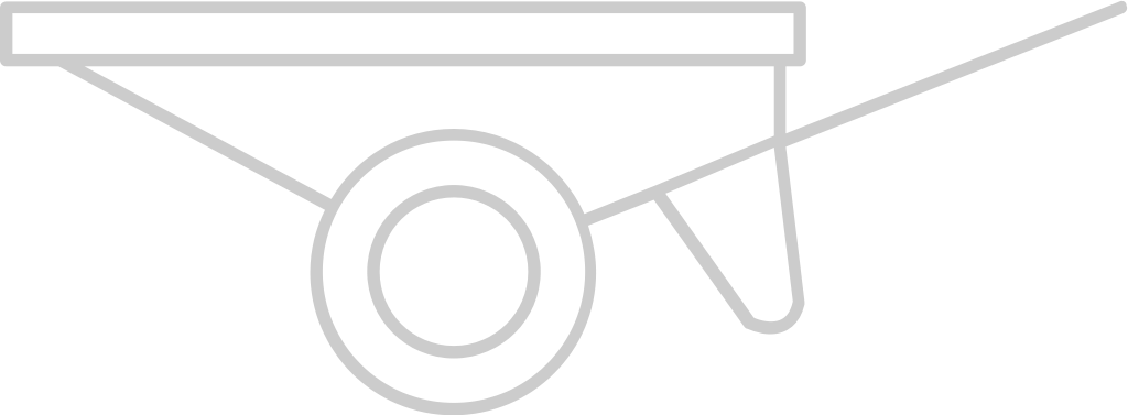 Farm tool wheel barrow vector
