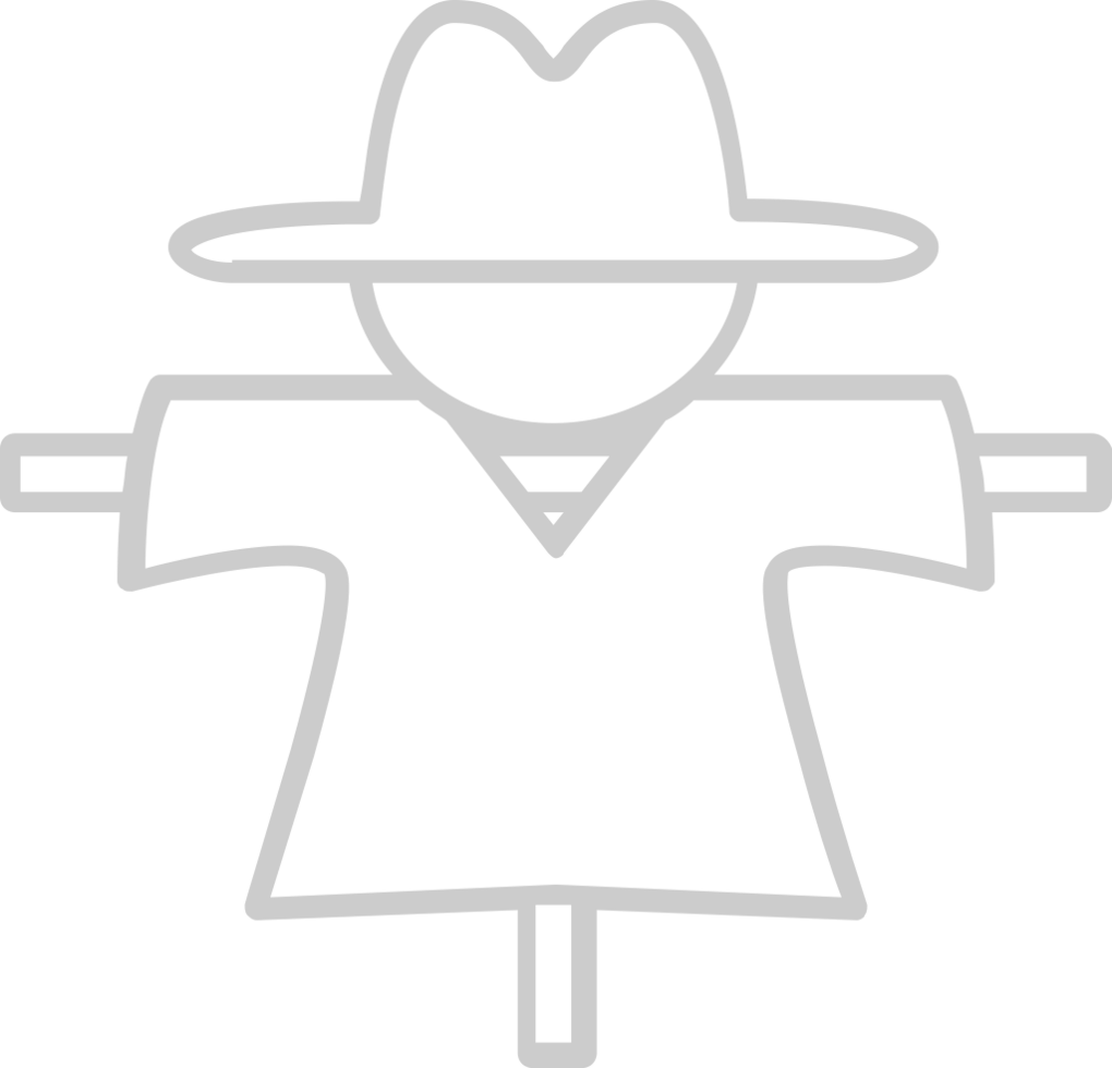 Farm scare crow vector