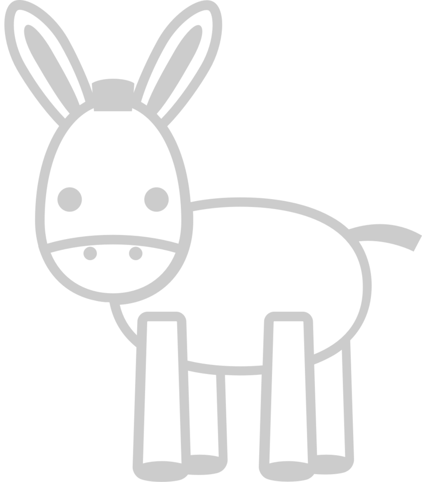 Farm animal donkey vector