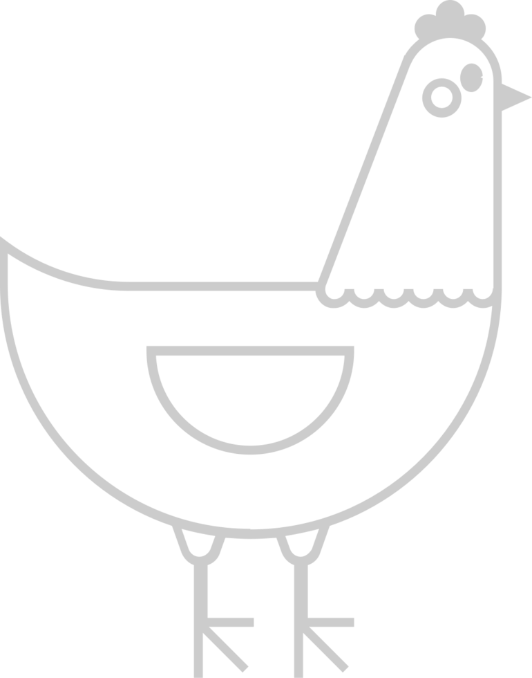 Farm animal chicken vector