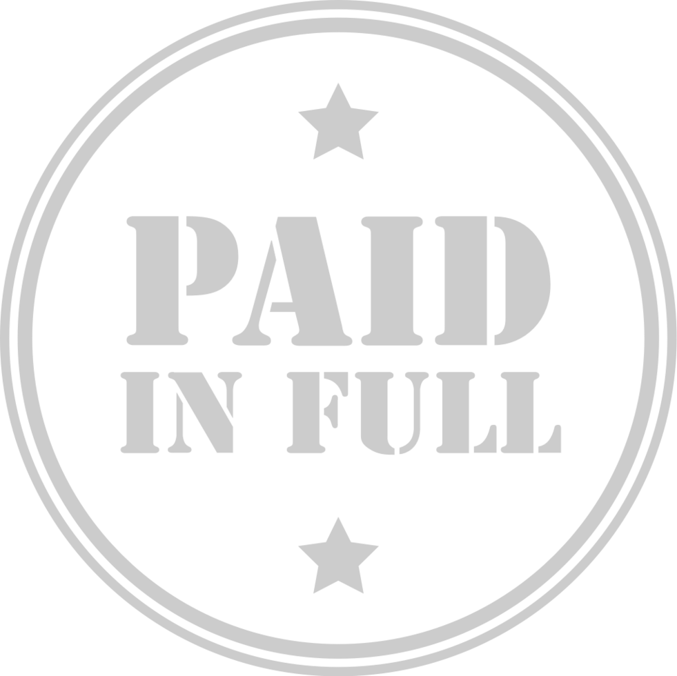 Stamp paid in full vector