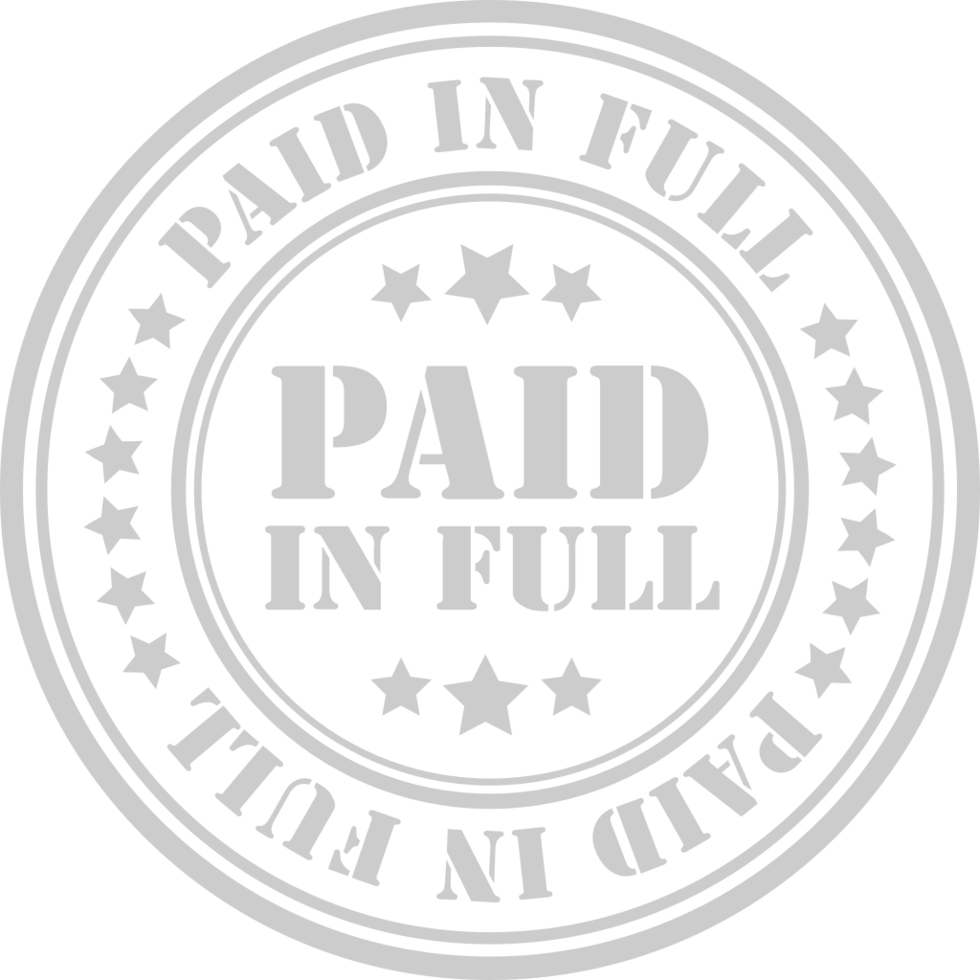 Stamp paid in full vector