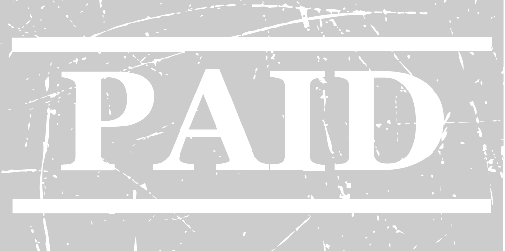 Stamp paid in full vector